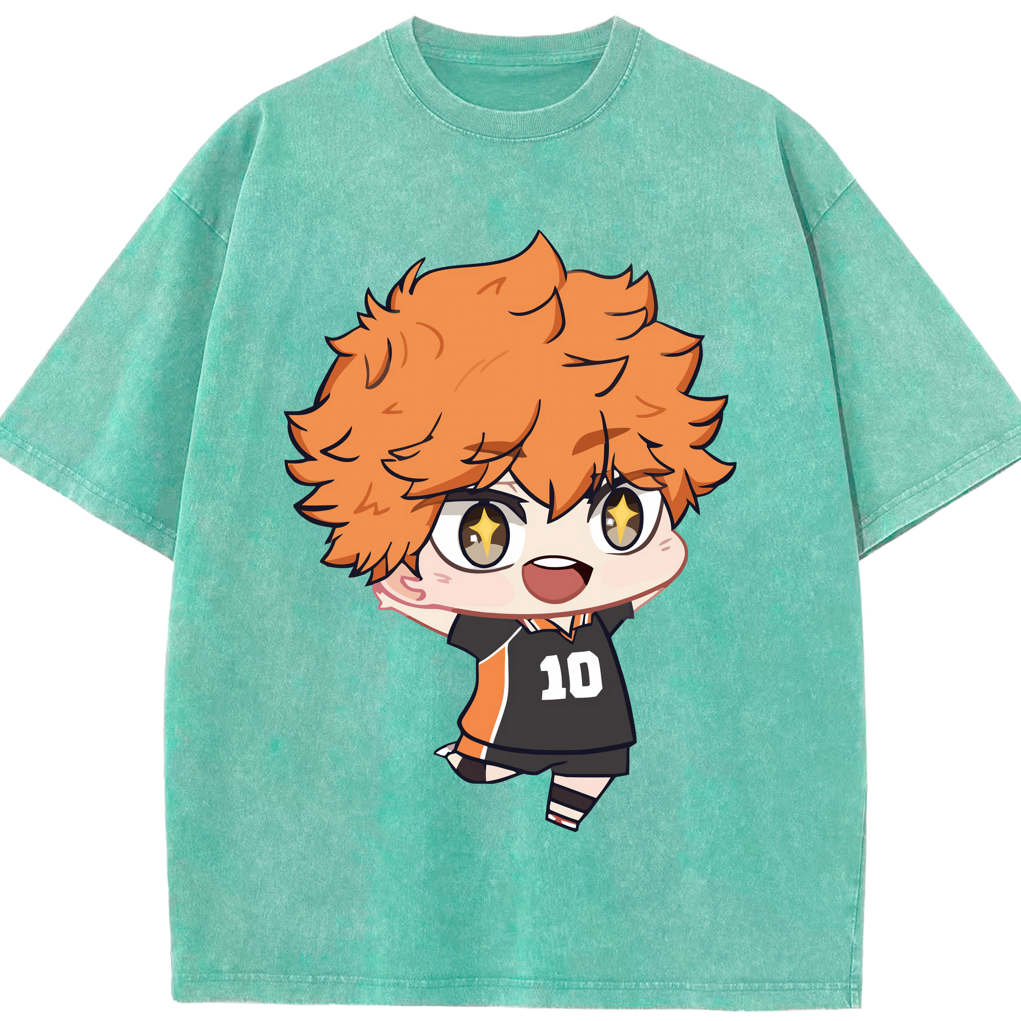 （画像用） ハイキュー!! Haikyu!! 綿100% ヴィンテージ風 半袖Tシャツ（フロントプリント）